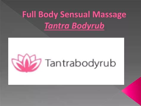 Full Body Sensual Massage Erotic massage Novolukoml 